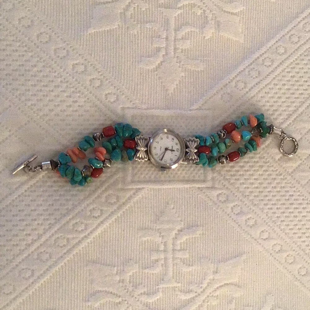 SOUTHWEST/AMERICAN INDIAN STYLE BRACELET WATCH